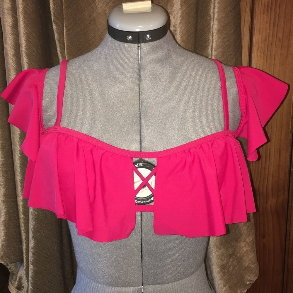 California sunshine flounce bikini top